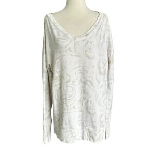 Athleta Cream Oversized Fleece Sweater Women's Size Medium | 19-5